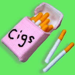 Knitted Cigarettes & Packet
