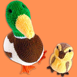 Knitted Duck and Duckling