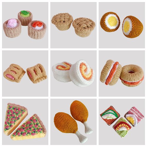 Savoury Buffet Selection Knitting Pattern Pictures